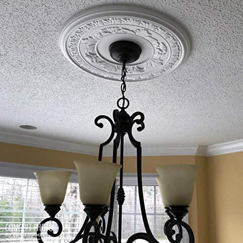Ekena Millwork Ekena Millwork CMP10BE Berkshire Thermoformed PVC Ceiling Medallion (Fits Canopies up to 4 1/2\"), 10\"OD x 3 1/2\"ID x 3/4\"P