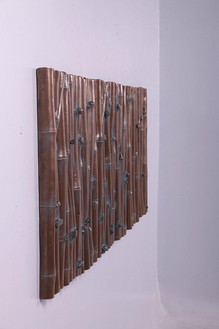 Nautical Tropical Nautical Tropical Imports Set of 3 Bamboo Wall Plaques Verde Bronze Finish