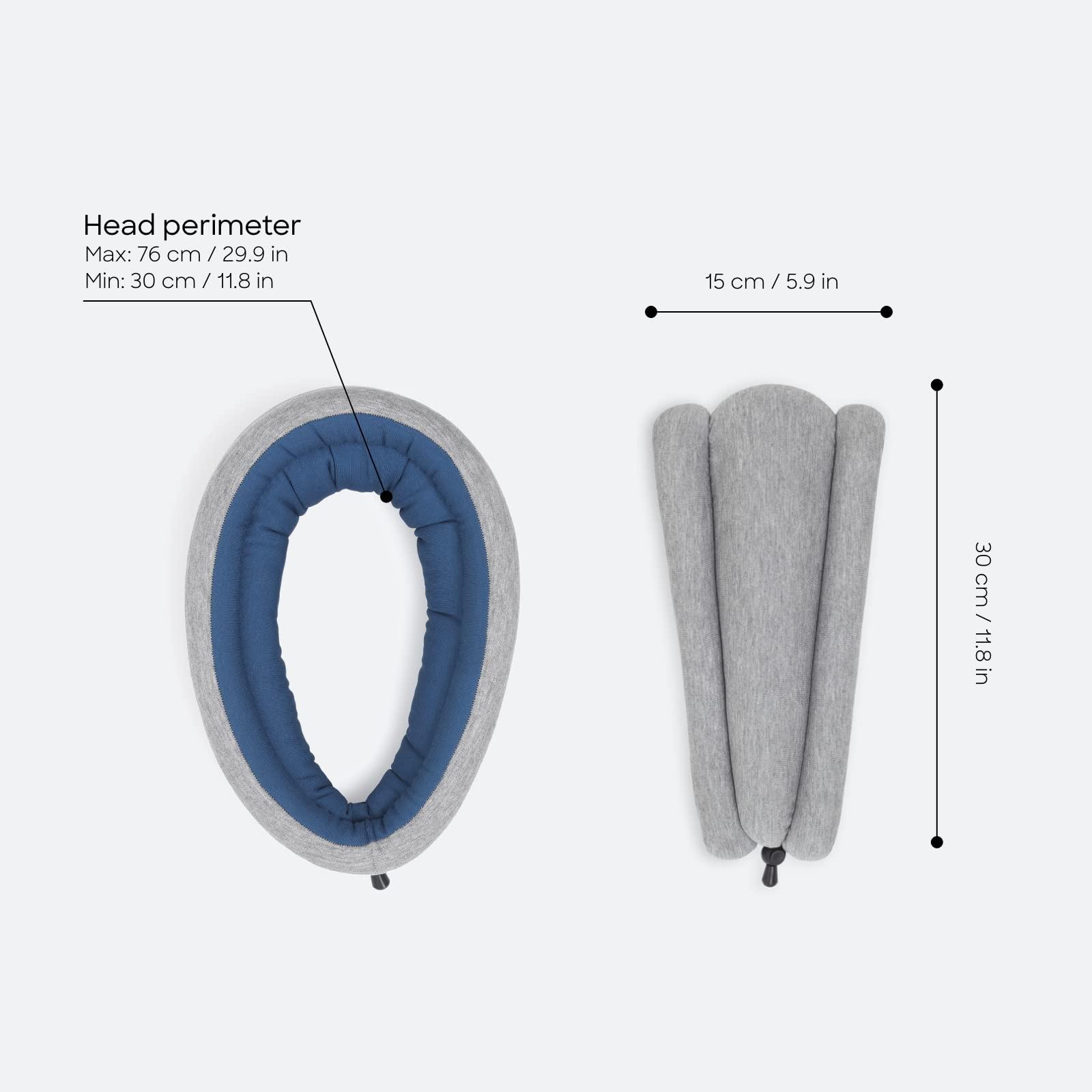 OSTRICH PILLOW Ostrichpillow Light Commuting, Travel Pillow & Power Nap Pillow - Premium Comfort & Lightweight, Adjustable to Your Head, Small & Versatile (Deep Blue)
