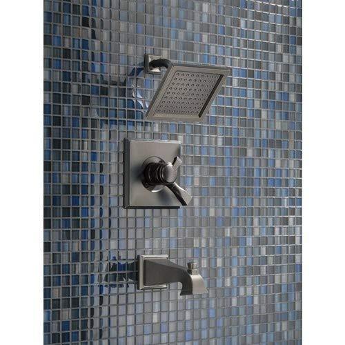 DELTA FAUCET Delta Faucet Dryden 17 Series Dual-Function Tub and Shower Trim Kit with Single-Spray Touch-Clean Shower Head, Polished Nickel T17451-PN (Valve Not Included)