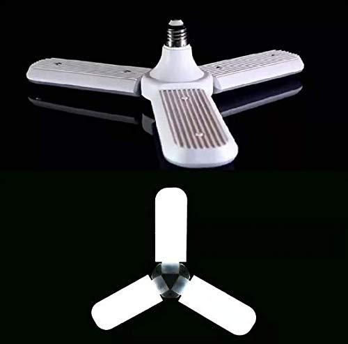 KLED KLED Foldable LED Garage Light Bulb, Super Bright, 45W (300W Equivalent), 3200 Lumen, 4000K (Daylight White), Medium Base E26, for Garage Warehouse High Bay Barn Backyard (4000K-Daylight White)