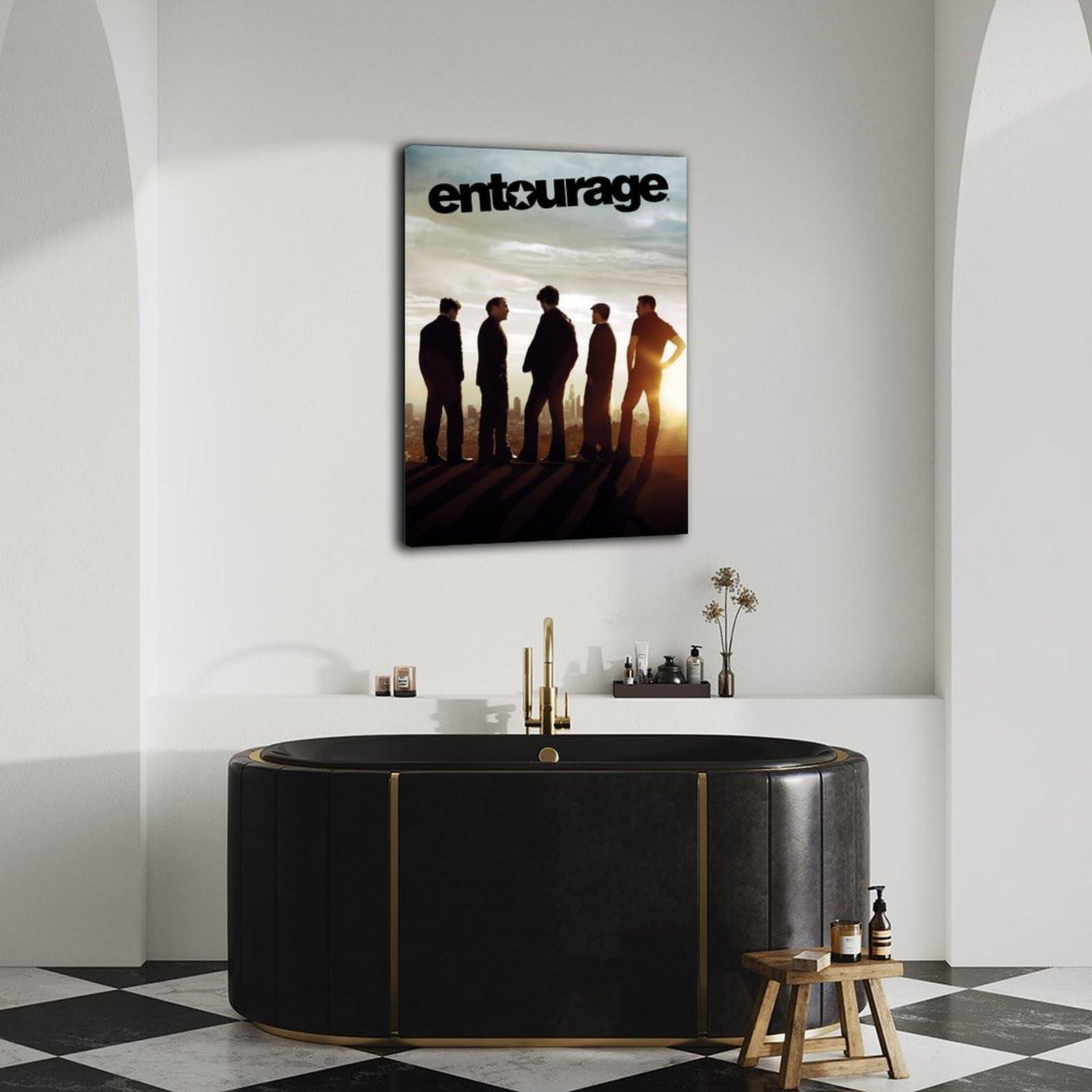 POMTXB Movie Poster Entourage Movie Poster (1) Canvas Painting Wall Art Poster for Bedroom Living Room Decor 08x12inch(20x30cm)