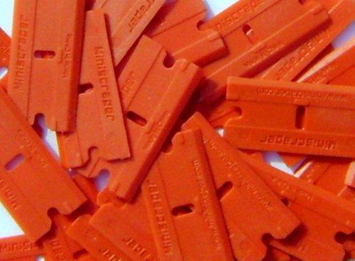 miniscraper MINISCRAPER Plastic Razor Scraper Blades Double Edged - Value Pack 4 100 Packs