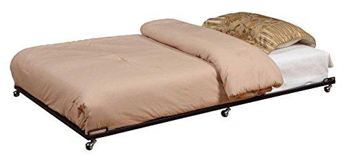 Kings Brand Furniture Kings Brand Furniture Twin Size White Metal Roll Out Trundle Bed Frame for Daybed