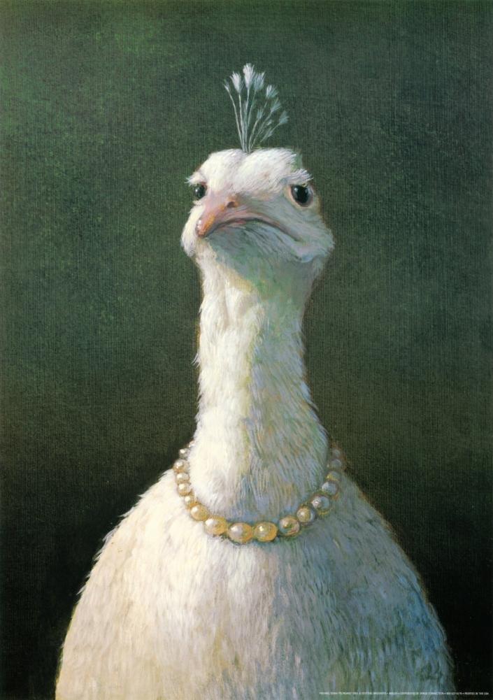 Poster Discount Fowl with Pearls Art Poster Print by Michael Sowa, 17x24 ists Art Poster Print by Michael Sowa, 17x24