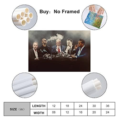 AAAG Andrew Tate Donald Trump Elon Musk Poster The Big Men Poster Canvas 90s Wall Art Room Aesthetic Posters 20x30inch(50x75cm)