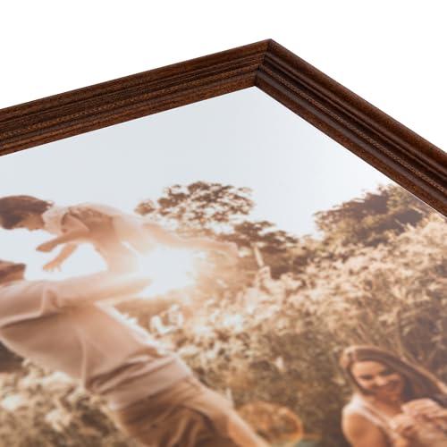 ArtToFrames ArtToFrames 23x28 Inch Brown Picture Frame, This 1.25 Inch Custom Wood Poster Frame is Walnut - Comes with Foam Backing 3/16 inch and Regular Acrylic (FBPL0066-81375-YWAL-23x28)