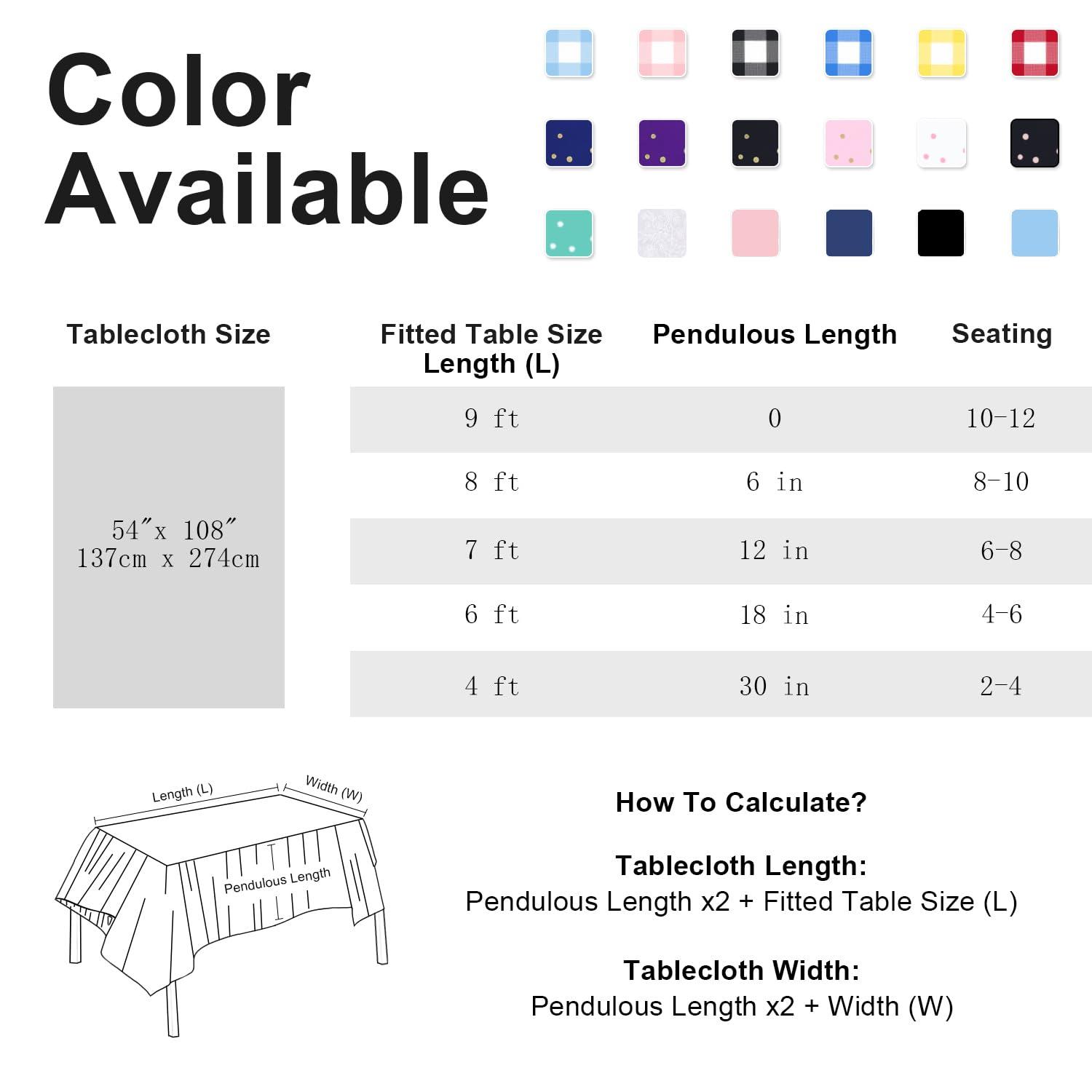 LIKAJON LIKAJON 3 Pack Lime Green Tablecloth, Rectangular Plastic Table Cloths for Parties Disposable, 54x108 in Waterproof Tablecloth for Birthday Party Baby Shower Picnic Valentines