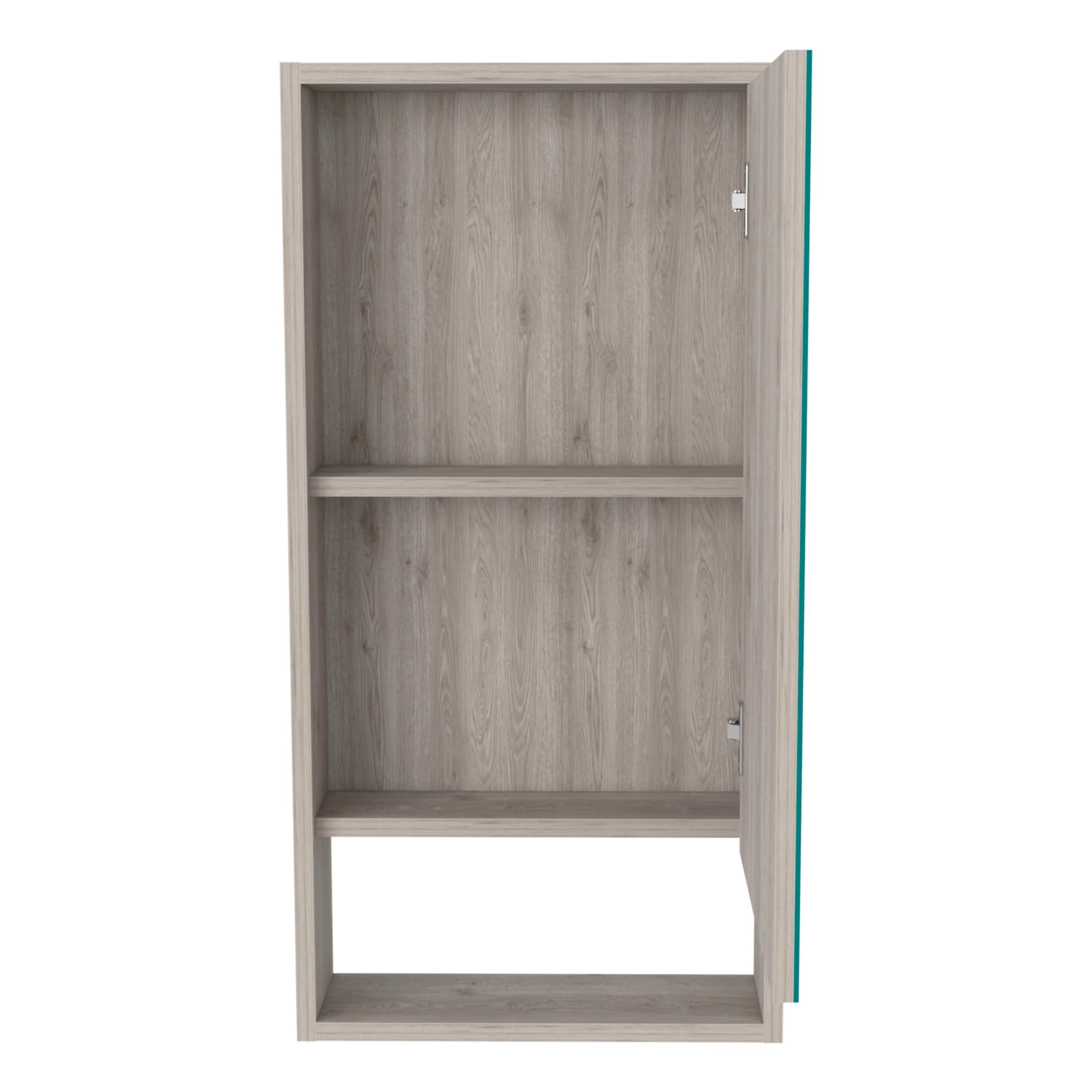 leoglint leoglint Medicine Cabinet Irvine, One External Shelf, Light Gray Finish