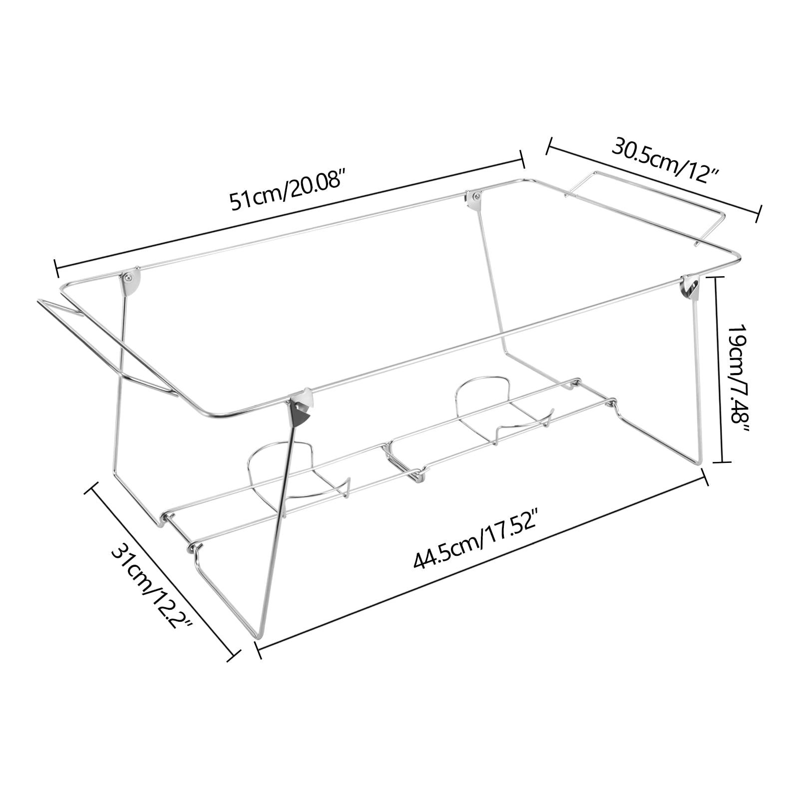 WUSILILU WUSILILU Chafing Wire Rack, 24 Pack Full Size Foldable Iron Racks Buffet Stand Racks Holder for Dish Serving Trays Food Warmer Catering Supplies for Parties