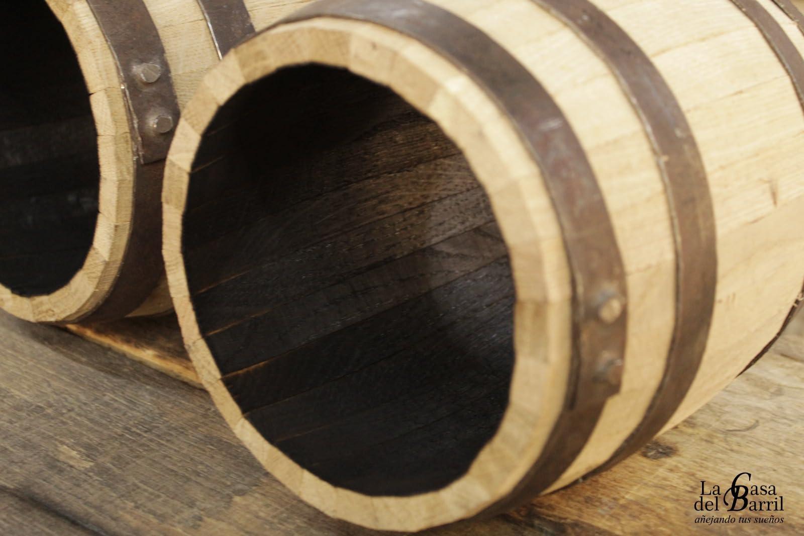 Generic 20 Liters Oak Aging Barrel, Wooden Whiskey Barrel, Wine Barrel Home Brewer, Distiller, Mine Maker and Cocktail Aging, American Oak Barrel with Stand, Bung, and Spigot (Black Hoops)