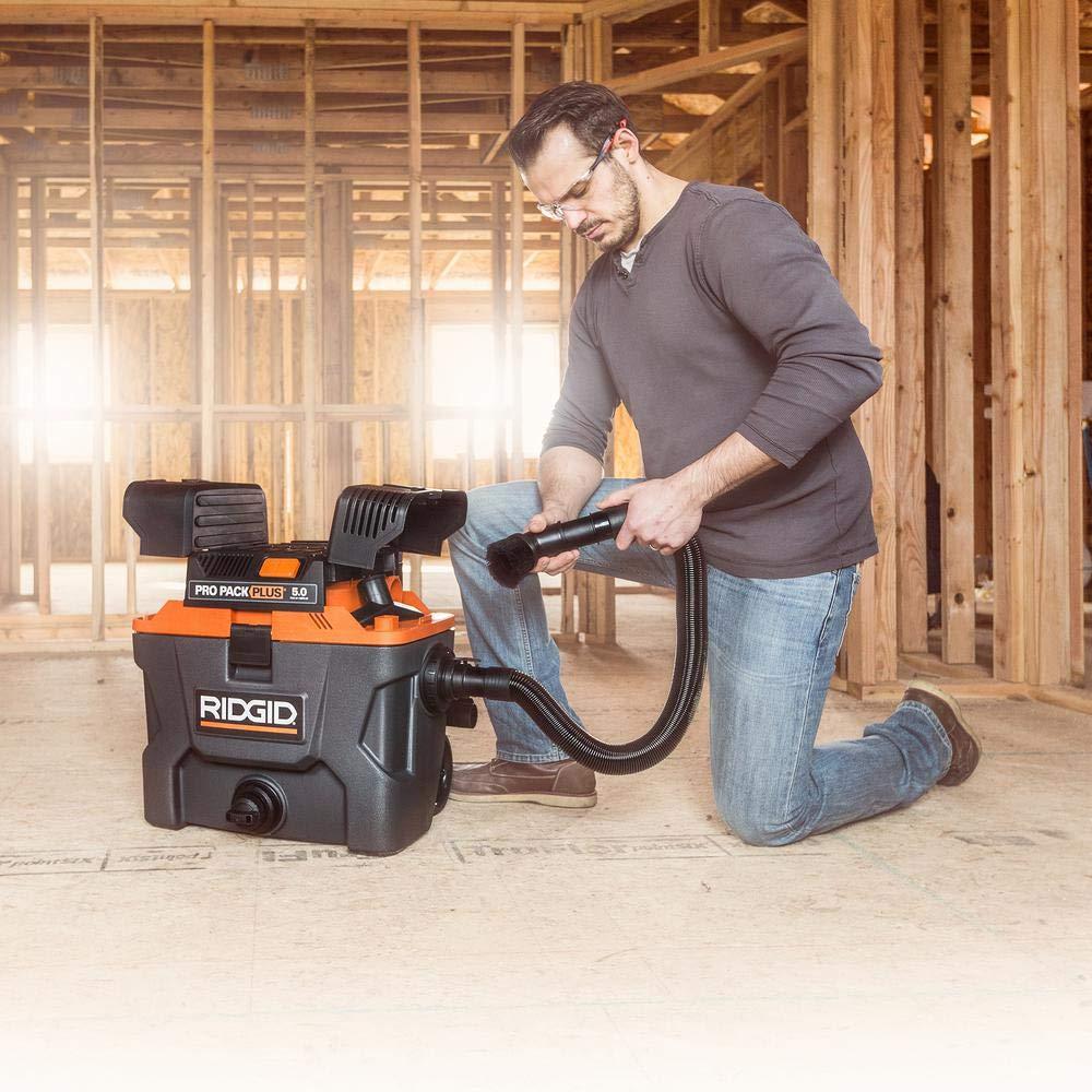 RIDGID RIDGID WD1022 Pro Pack Plus 37.5 Litre Portable 5 Peak HP Wet Dry Vacuum