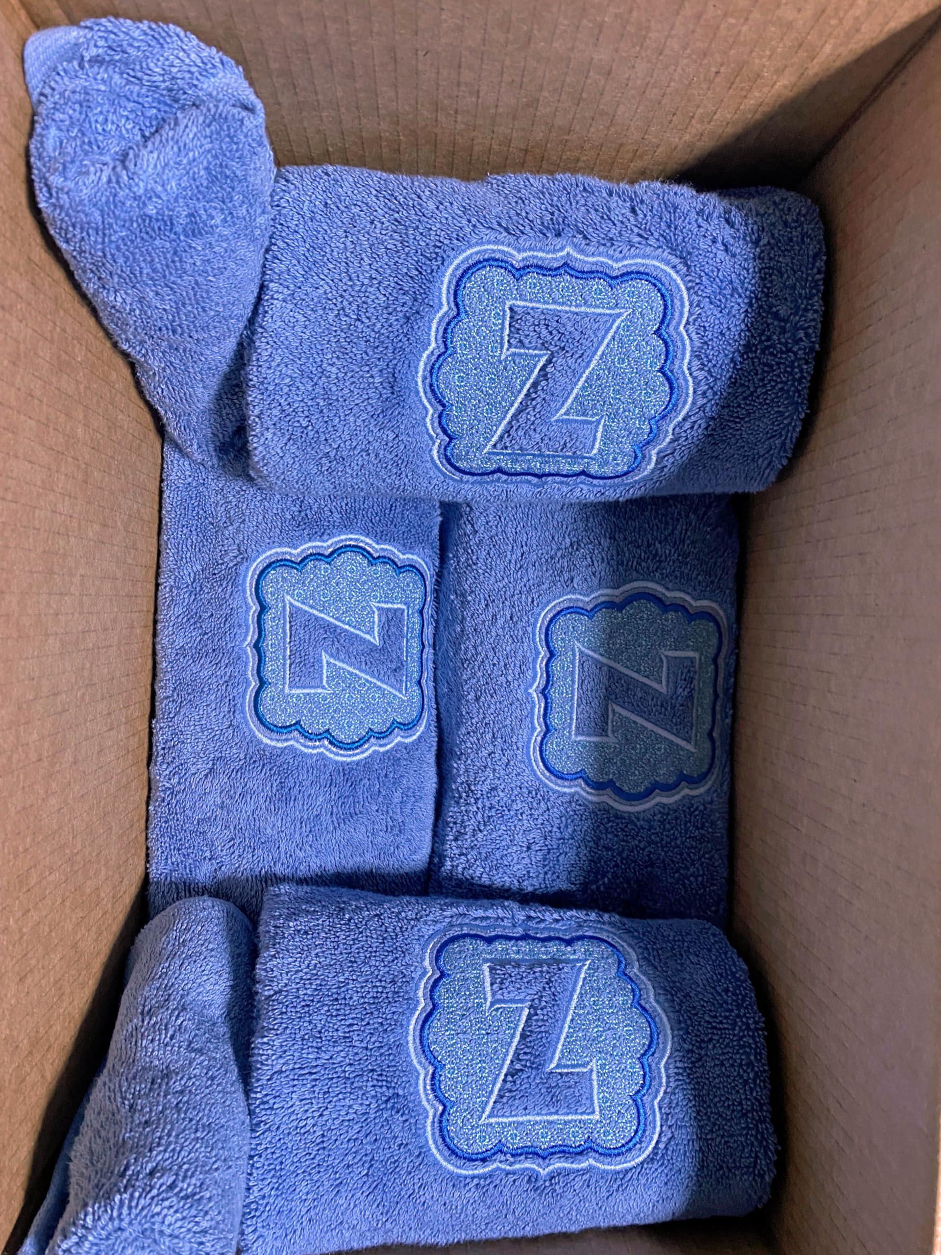 Generic Monogrammed Personalized Towel Set Spa Quality Soft Absorbent 100% Turkish Cotton (2 Bath Towels - $52.00)