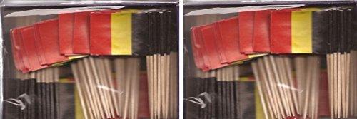World Flags Direct 25 Box Wholesale Lot of Belgium Toothpick Flags, 2500 Small Mini Belgian Flag Cupcake Toothpicks or Cocktail Picks