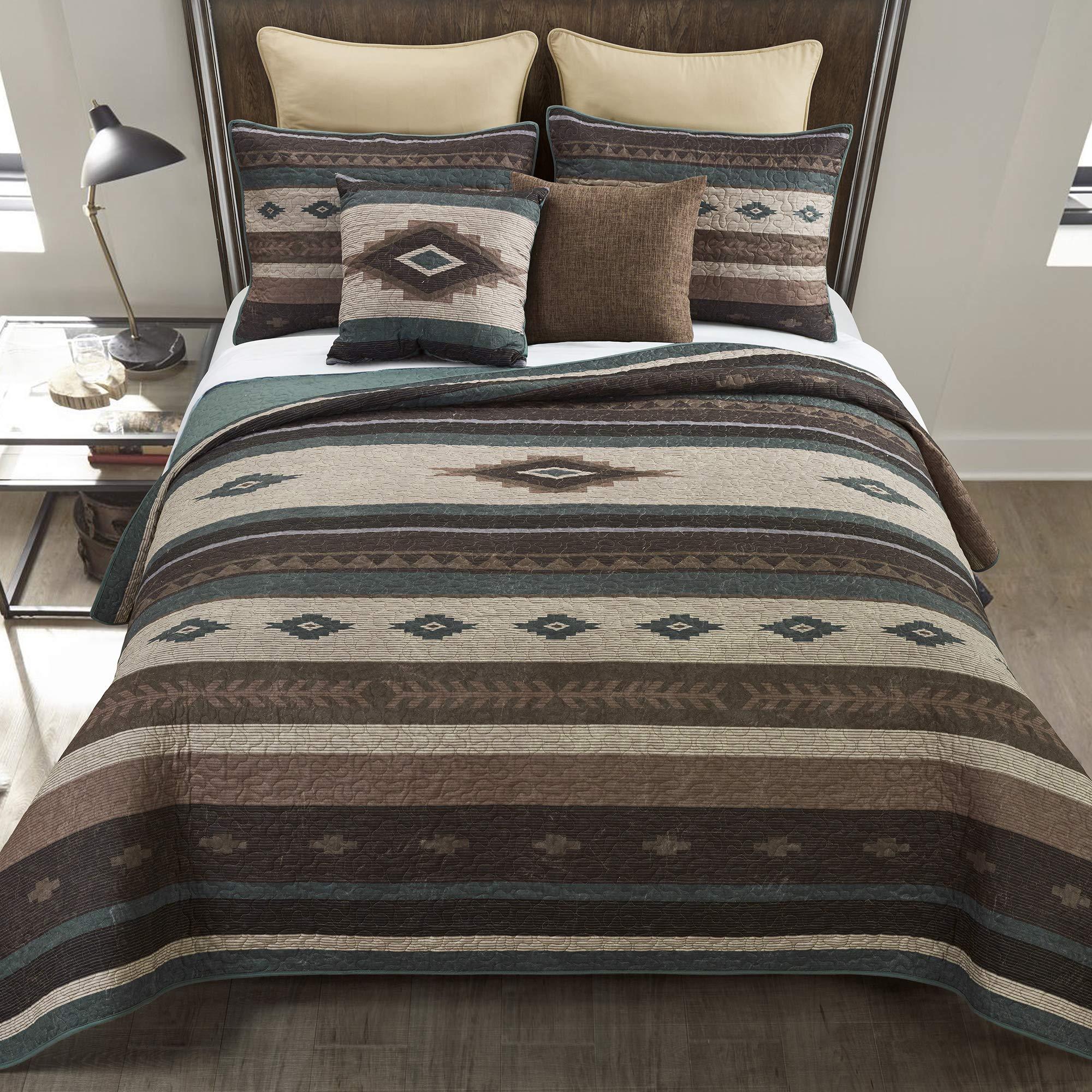 Donna Sharp Donna Sharp Twin Bedding Set - 2 Piece - Sierra Vista Southwest Quilt Set with Twin Quilt and Standard Pillow Sham - Machine Washable