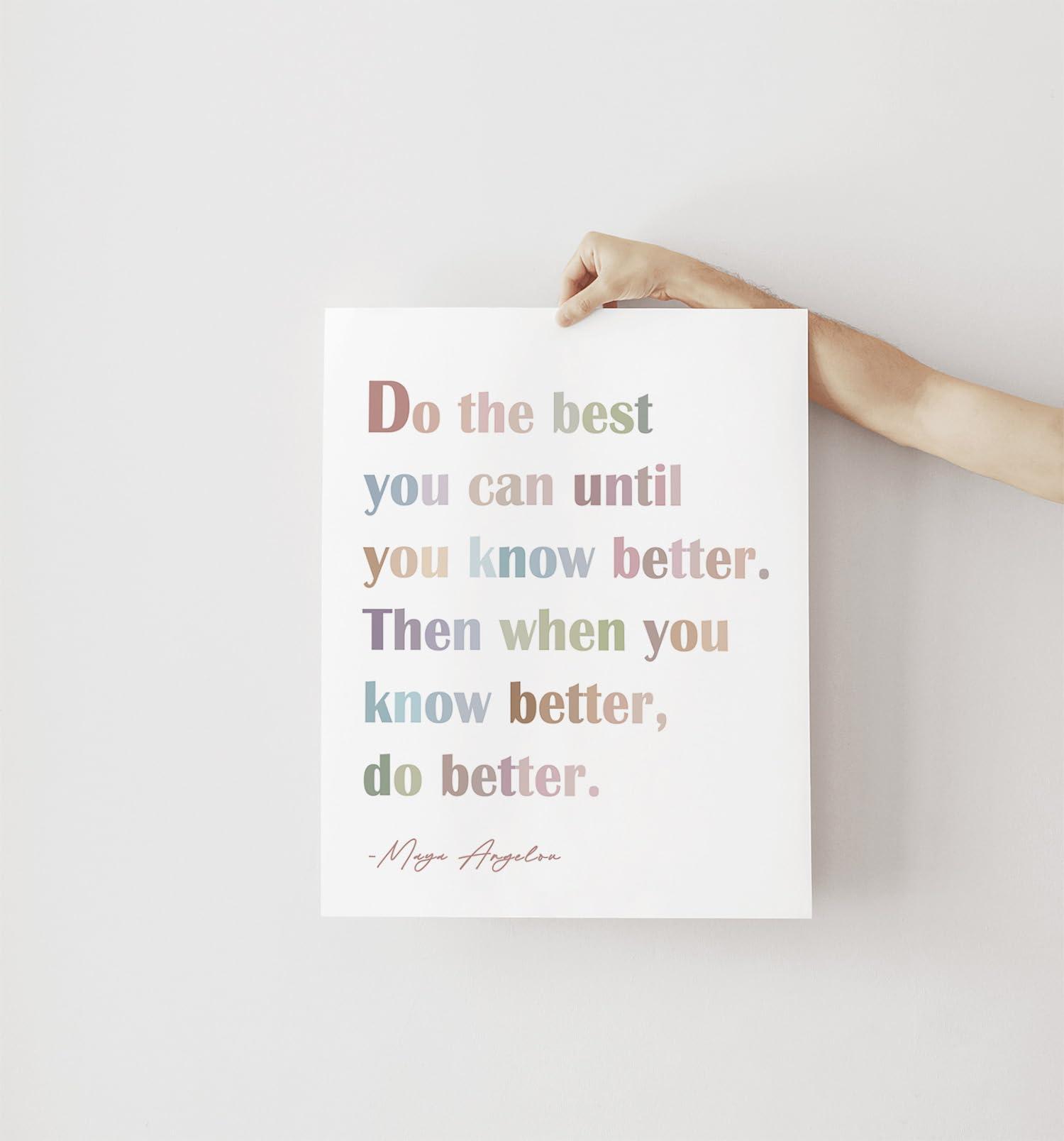 Buffay Motivational Wall Decor - Kids Affirmations Quote - Office Wall Art - Encouragement Gift - Inspirational Poster for School Classroom Bedroom UNFRAMED Print (11X14 INCH)