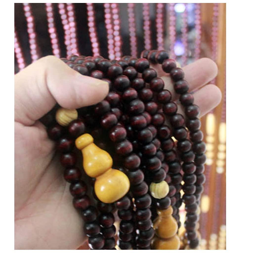 ZHOUXIAO ZHOUXIAO Wooden Door Beads, Wood Door Bead Curtain Beaded Door Curtains Hanging Beaded Curtains Room Dividers for Doorways Dining Room Living Room Bedroom,Custom Size (90cmx192cm)