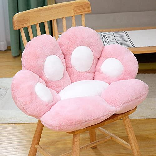 TTHXQ Comfortable Plush Cat Paw Cushion, Lazy Sofa Seat Cushion, Comfortable Thick Stool Buttocks Office Cushion, Office Chair Cat Pillow, Good Gift for Girls, Family and Friends Pink