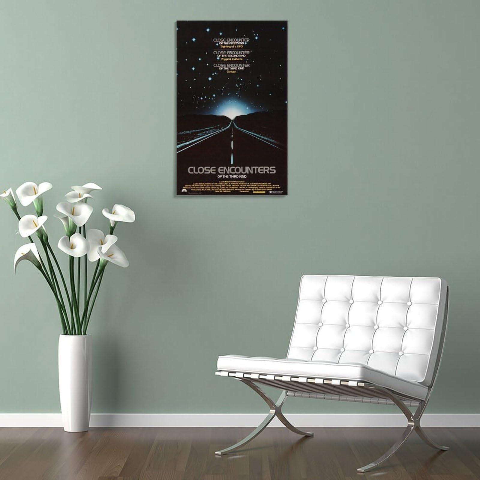 generic generic Retro Poster Close Encounters Of The Third Kind of Movie Poster 1 Poster Decorative Painting Canvas Wall Art Living Room Posters Bedroom Painting 16x24inch(40x60cm), Frame-style