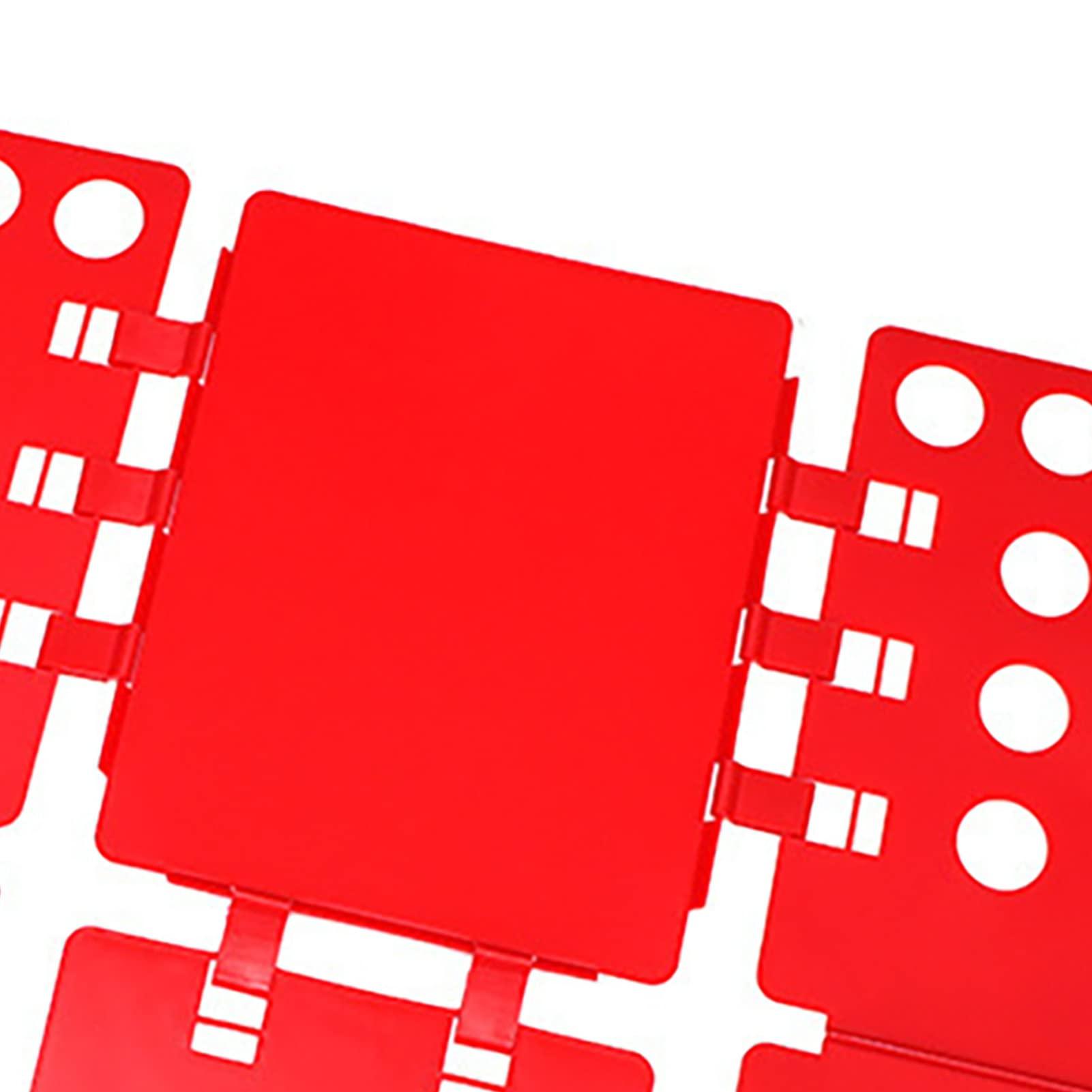 DOACT Clothes Folder, Shirt Folding Board Quick Easy to Fold Portable PP Material for Travel (Red)