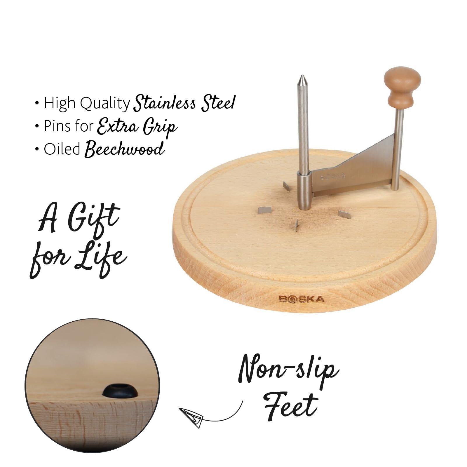 BOSKA BOSKA Cheese Curler Amigo - The Original with 10-year Warranty - Cheese Wheel for i.a. Tete de Moine, Girolle & Chocolate - Cheese Shaver made of Stainless Steel