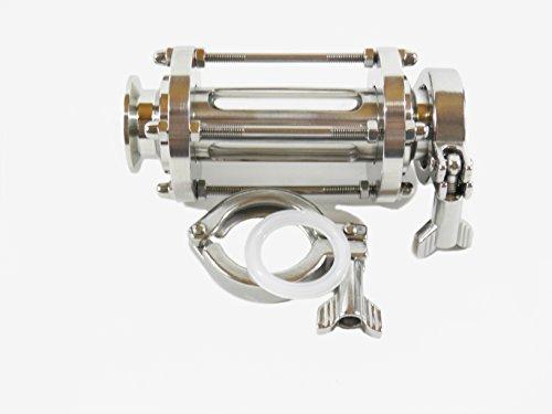 ADE 1" Bore Borosilicate Tri Clamp Sight Glass with Gaskets and Tri Clamps