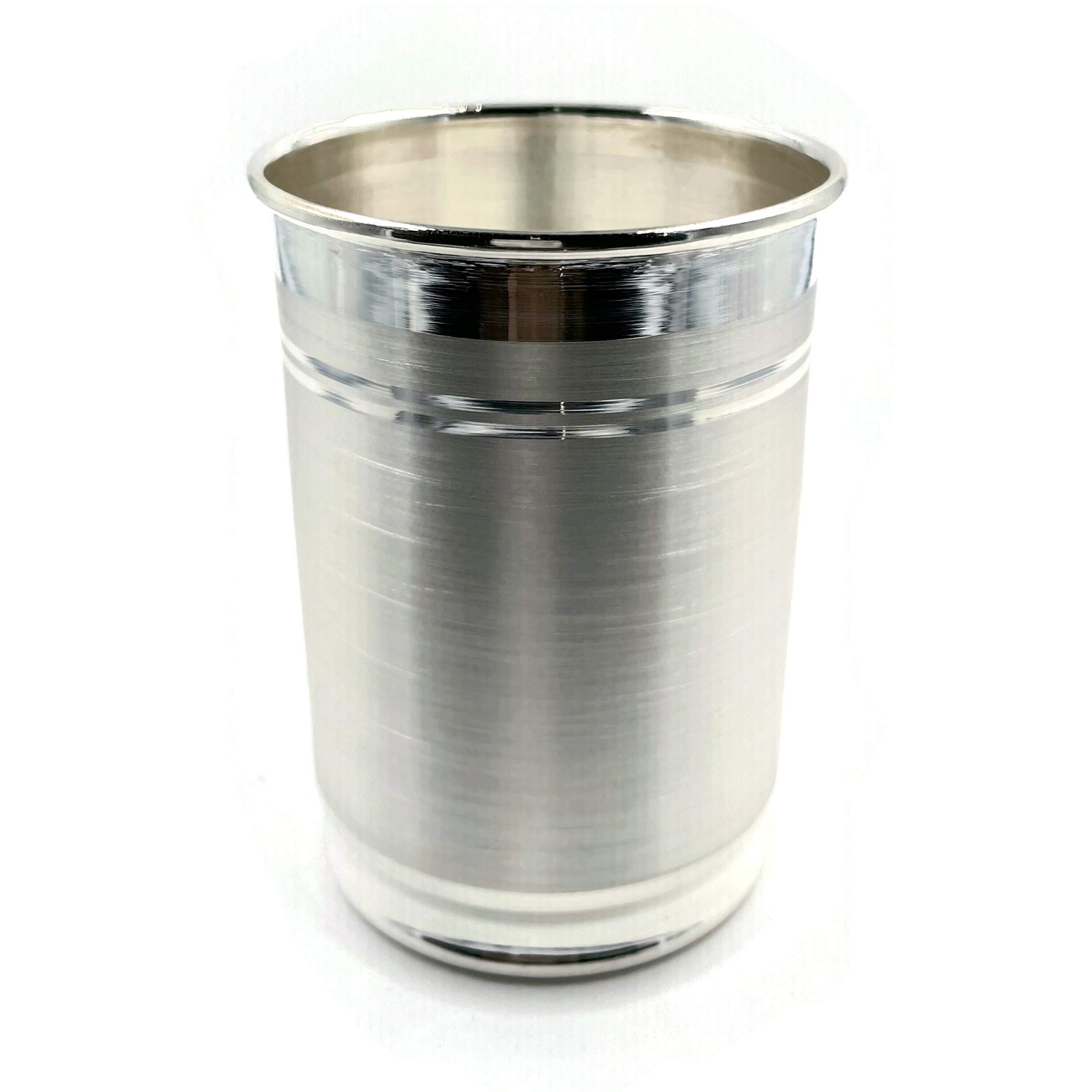 Balaji 999 Pure Silver Hallmarked Glass - Style#03 (Glass 3.25 inch- 60 grams)