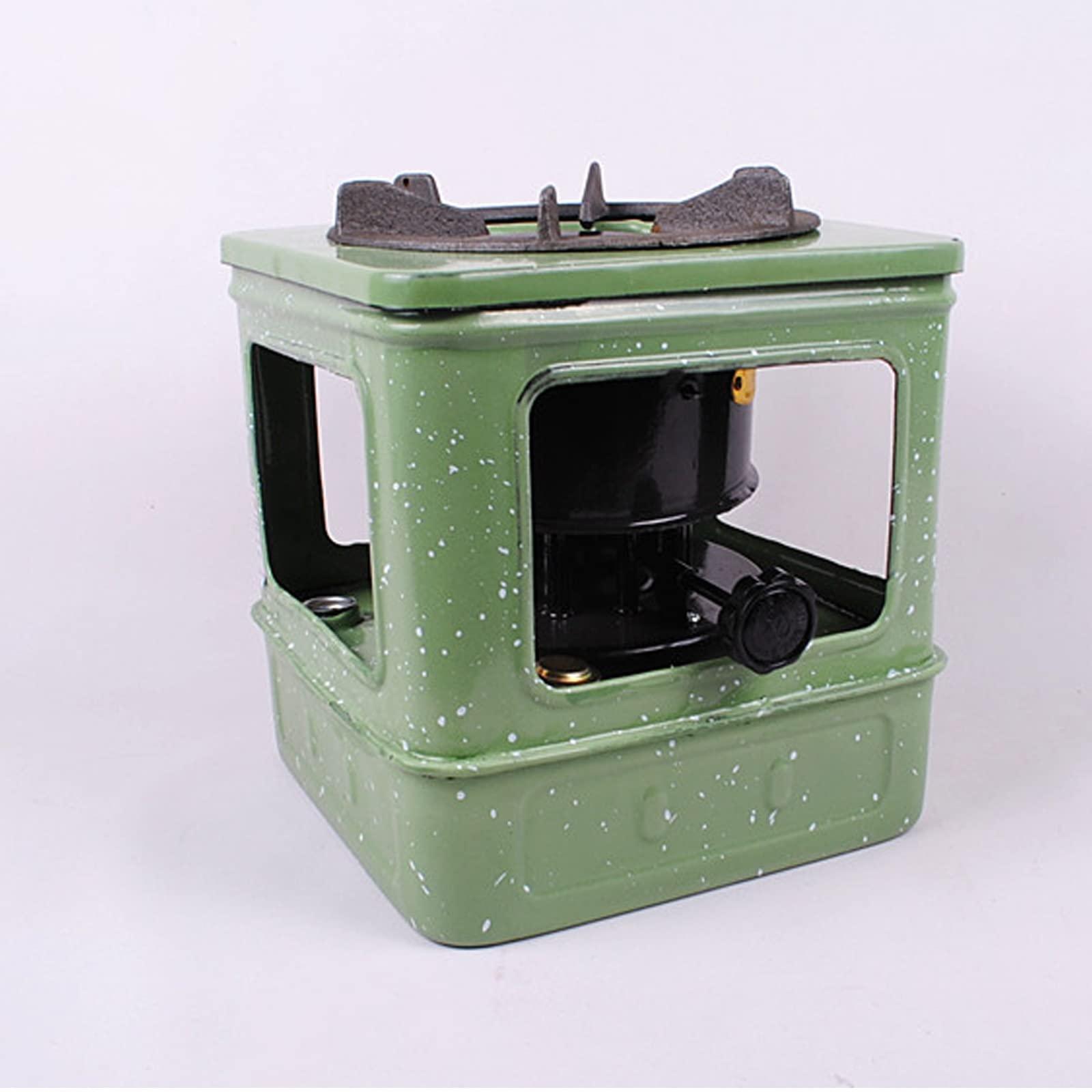 SHWE Kerosene Stove Small Kerosene Stove Adjustable Firepower Stove Outdoor Cooker Camping Oil Heaters Paraffin Stove (Color : Green)