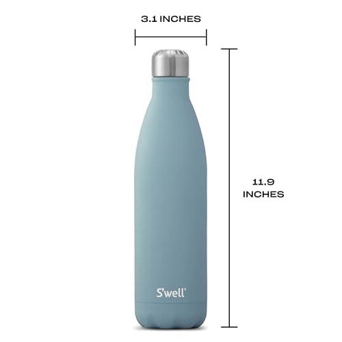 S'well S\'well Stainless Steel Water Bottle, 25oz, Aquamarine, Triple Layered Vacuum Insulated Containers Keeps Drinks Cold for 48 Hours and Hot for 24, BPA Free, Perfect for On the Go