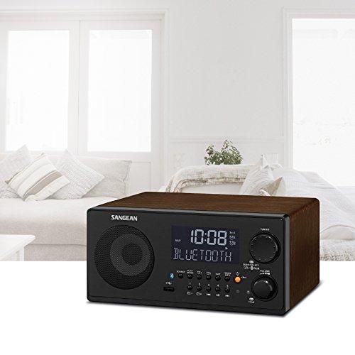 Sangean Sangean All in One Bluetooth AM/FM Dual Alarm Clock Radio with Large Easy to Read Backlit LCD Display