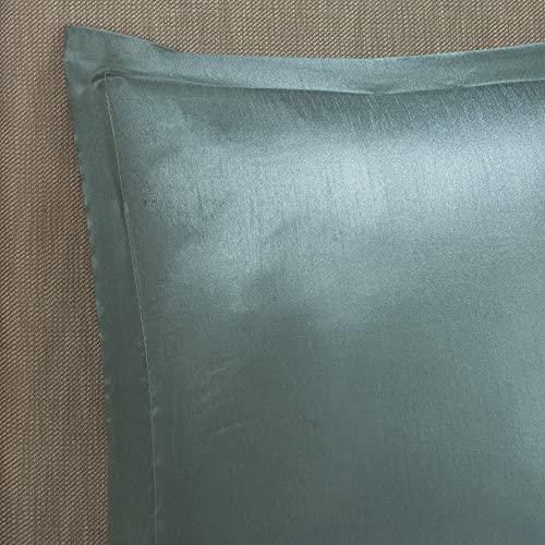 Madison Park Essentials Madison Park Essentials Brystol 24 Piece Room in a Bag Faux Silk Comforter Jacquard Paisley Design Matching Curtains - Down Alternative Hypoallergenic All Season Bedding-Set, Cal King, Teal 24 Piece