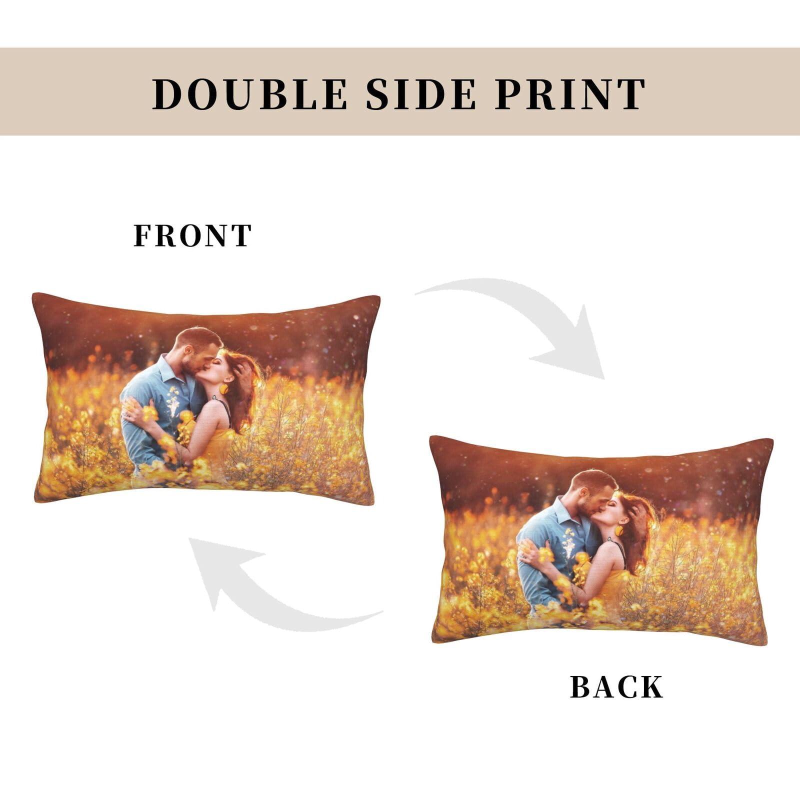 CLOAZKU CLOAZKU Customized Picture Pillow Covers, Customize Your Own Pillowcases with Image Text, Decorative Pillow Covers for Sofa Couches Bed Car, Chocolate, 16\"x24\"