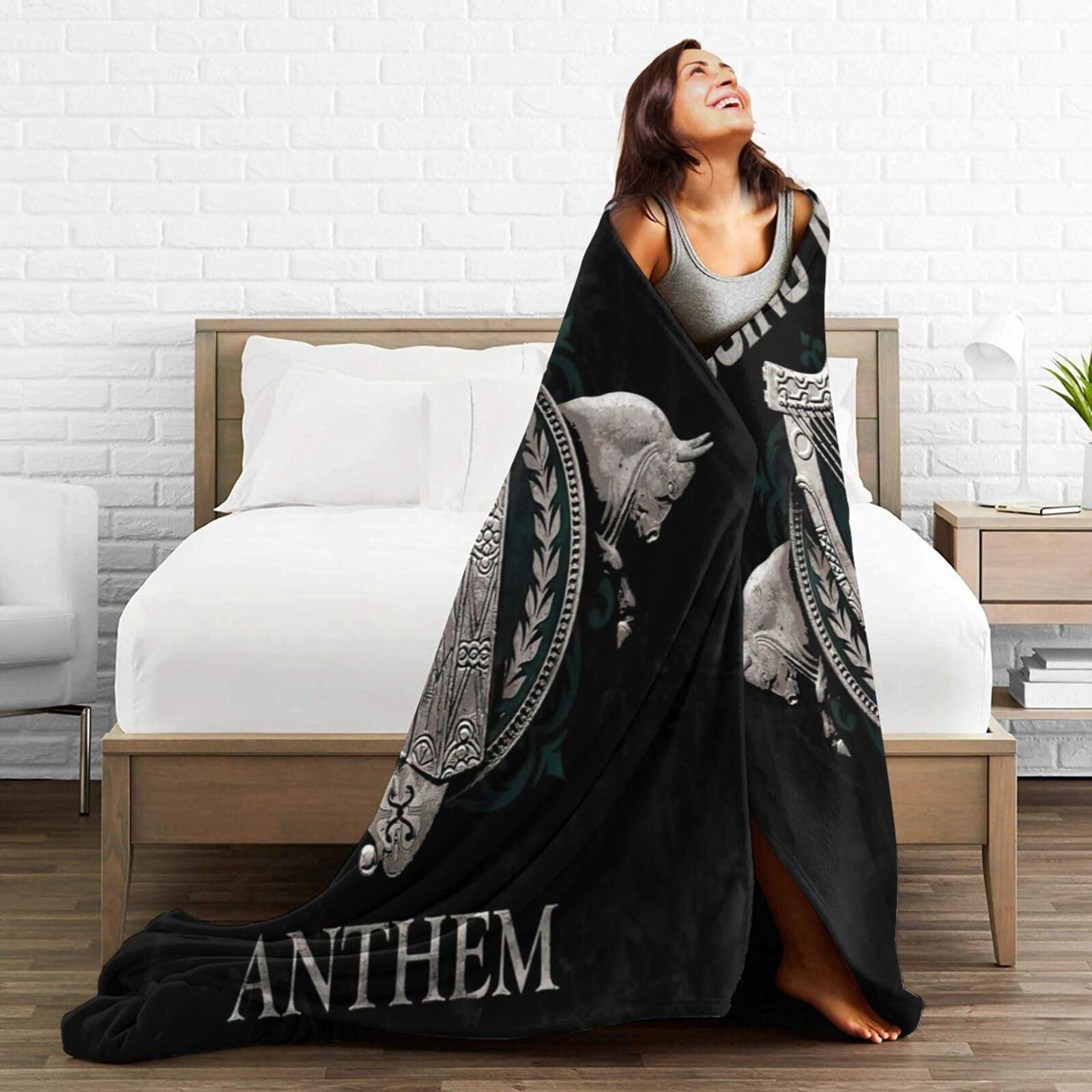 UWECOLORS Flogging Punk Music Molly Band Throw Blanket Ultra Soft Plush Bedding Cozy Flannel Blankets Perfect for Sofa Couch Bed Bedroom Decorations 50\"X40\"