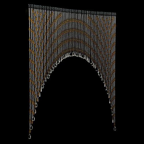 AKaSping Beaded Curtain Crystal Beads Door String Curtains 60PCS Foyer Partition Front Door Decor Curtains Hanging Door Beads Curtain for Privacy Divider Hippie Home Decor Rustic Porch Bedroom Living Room