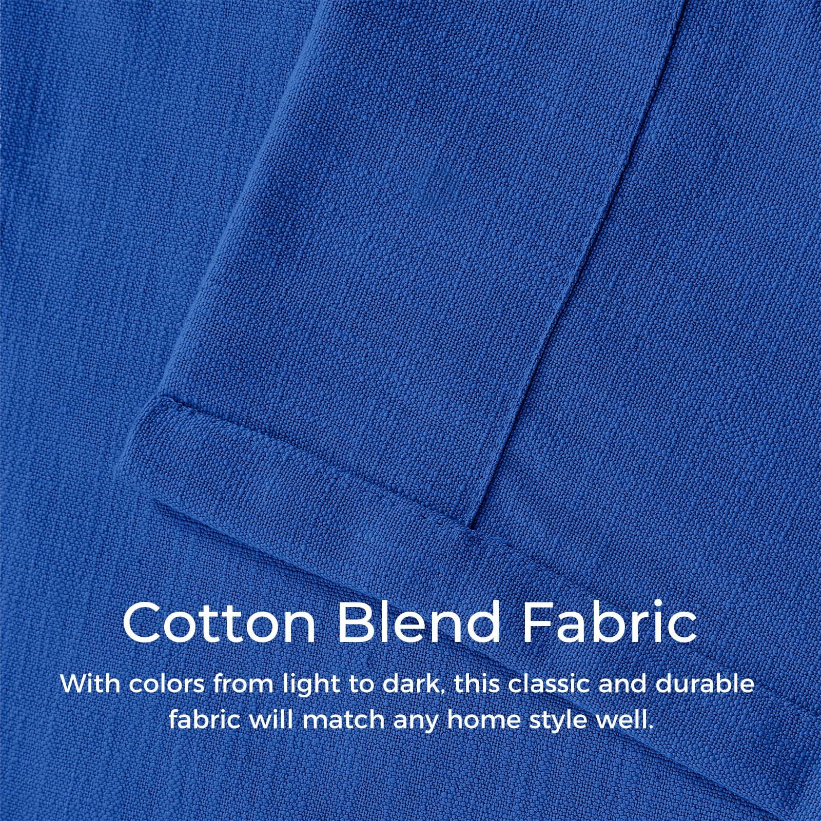 TWOPAGES TWOPAGES Linen Textured Room Darkening Curtain 72 Inches Long, Royal Blue Pinch Pleated Window Curtain Drape Panel for Patio Door Dining Room Kids Room, 1 Panel