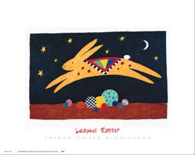 New York Graphics Leaping Rabbit by Sharon Pierce McCullough 9.25"x14.5" Art Print Poster