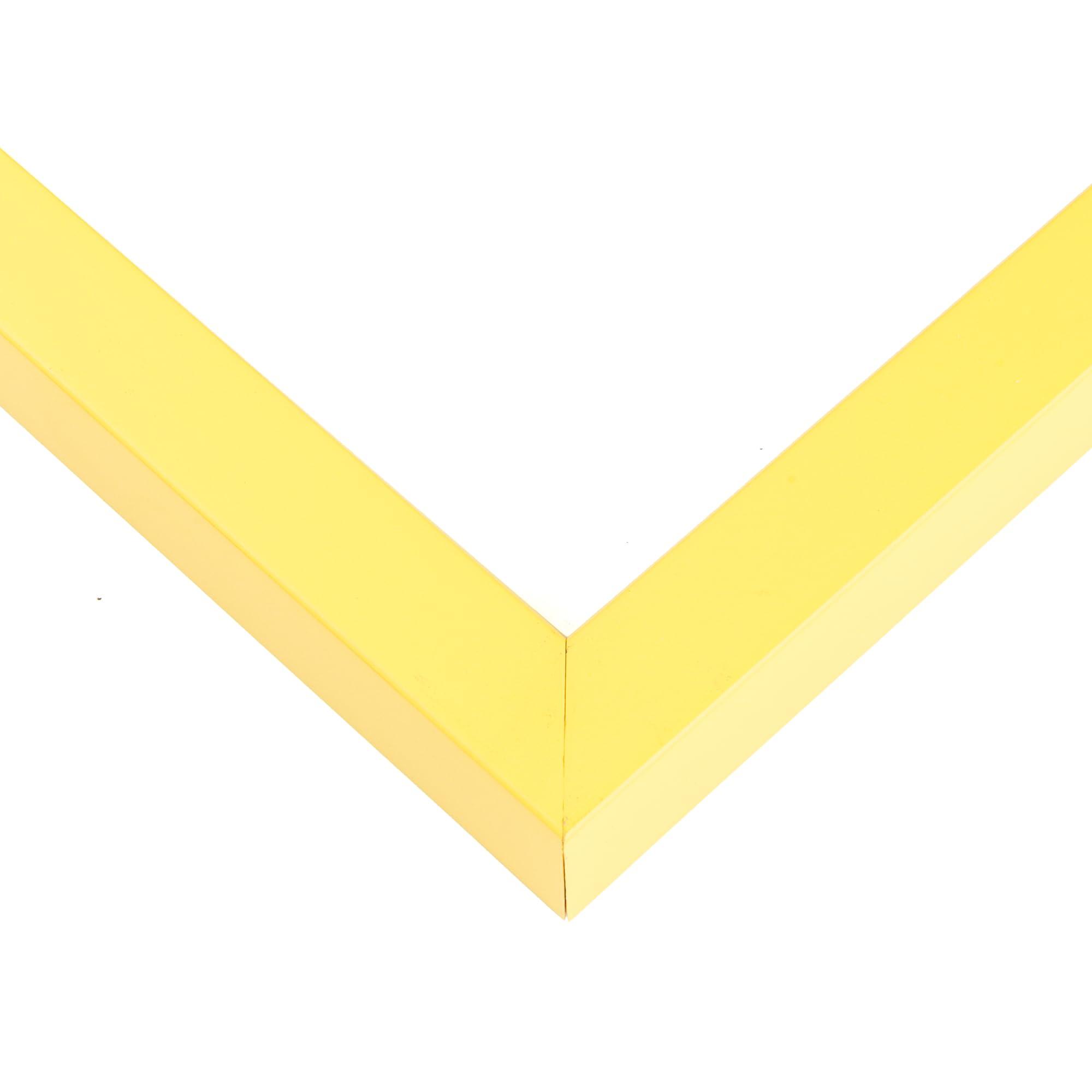 CustomPictureFrames.com 38x26 Frame Yellow Solid Wood Picture Frame Width 1 Inches | Interior Frame Depth 0.5 Inches | Blaine Bohemian Photo Frame Complete with UV Acrylic, Foam Board Backing & Hanging Hardware