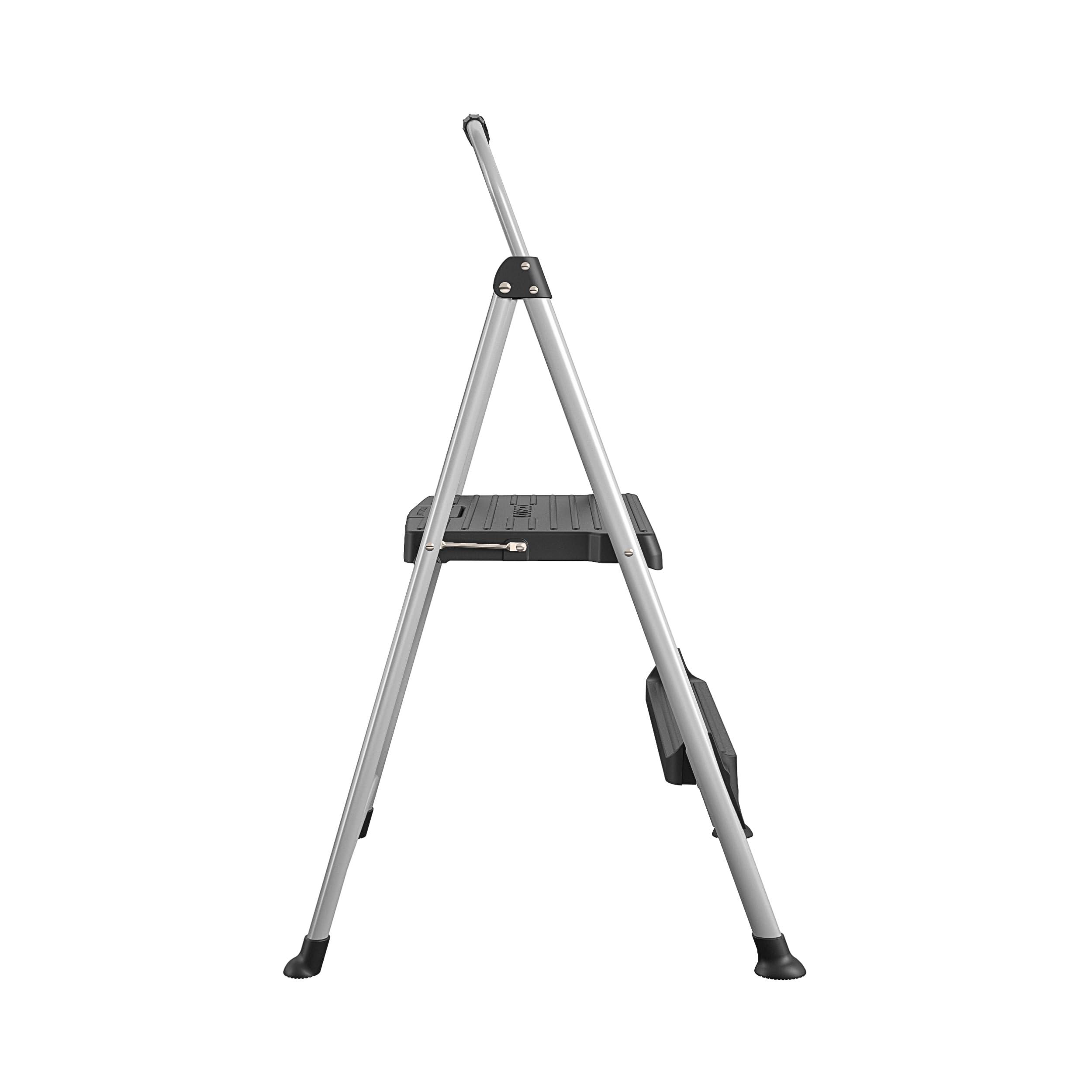 CoscoProducts Cosco 11311ABL1E 2-Step Stool, Platinum/Black