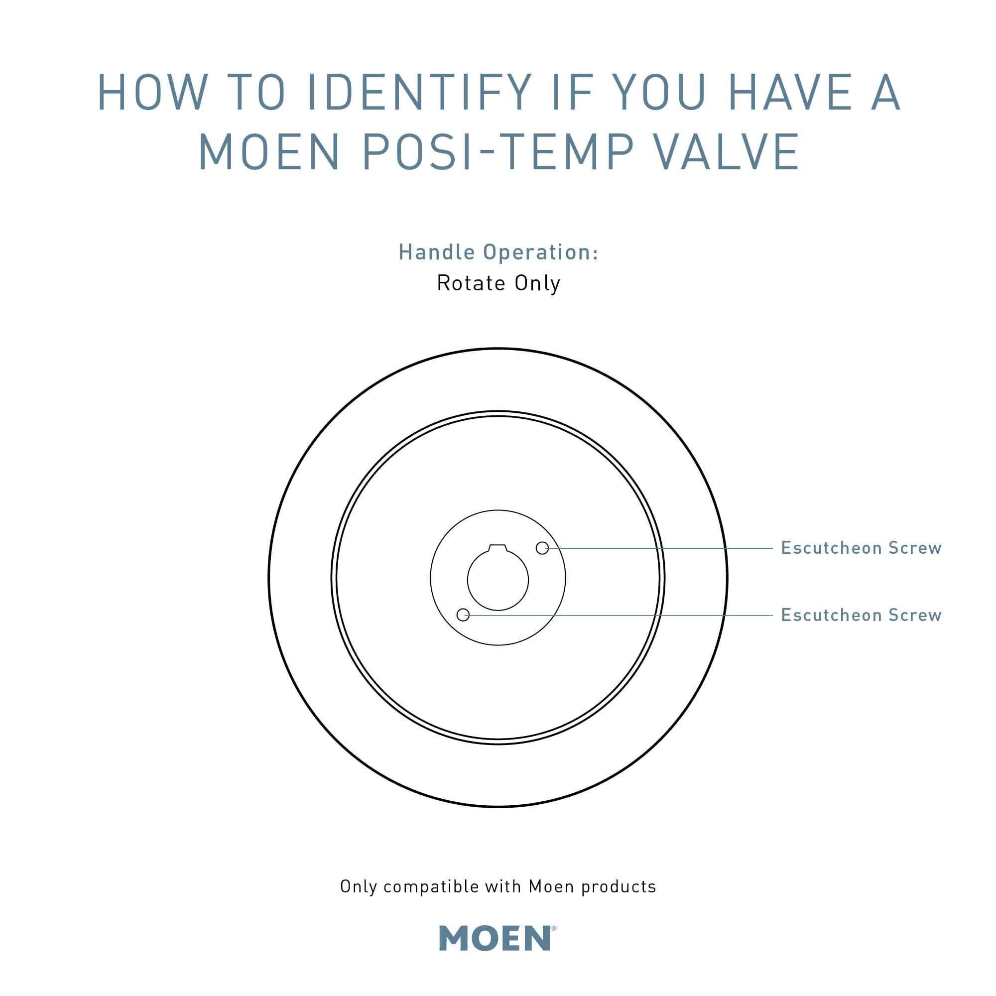 Moen Moen Align Chrome Posi-Temp Pressure Balancing Eco-Performance Modern Shower Trim Kit, Valve Required, T2192EP