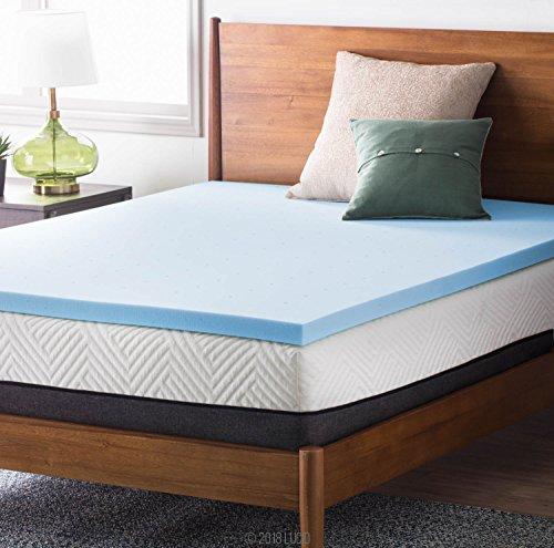 LUCID Lucid 2 Inch Mattress Topper King - Gel Infused Memory Foam Memory Foam Mattress Topper King Ventilated Design CertiPur Certified