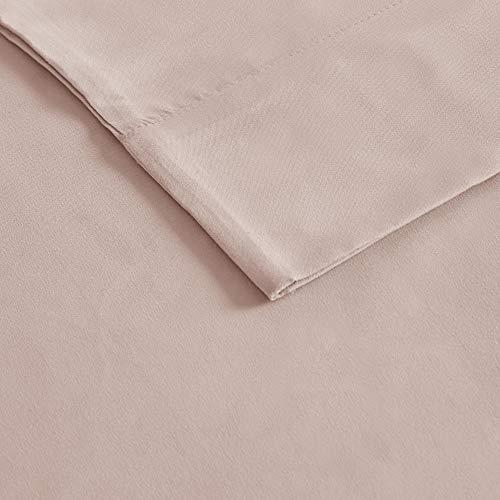 Madison Park Madison Park 3M Microcell Bed Sheet Set Color Fast, Wrinkle and Stain Resistant, Soft Sheets with 16" Deep Pocket All Season, Cozy Bedding-Set, Matching Pillow Case, Twin XL, Blush, 3 Piece