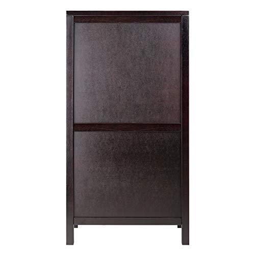 Winsome Winsome Ancona X Shelf Modular Wine Cabinet With 1-Drawer, Glass Rack, Dark Espresso (92745)