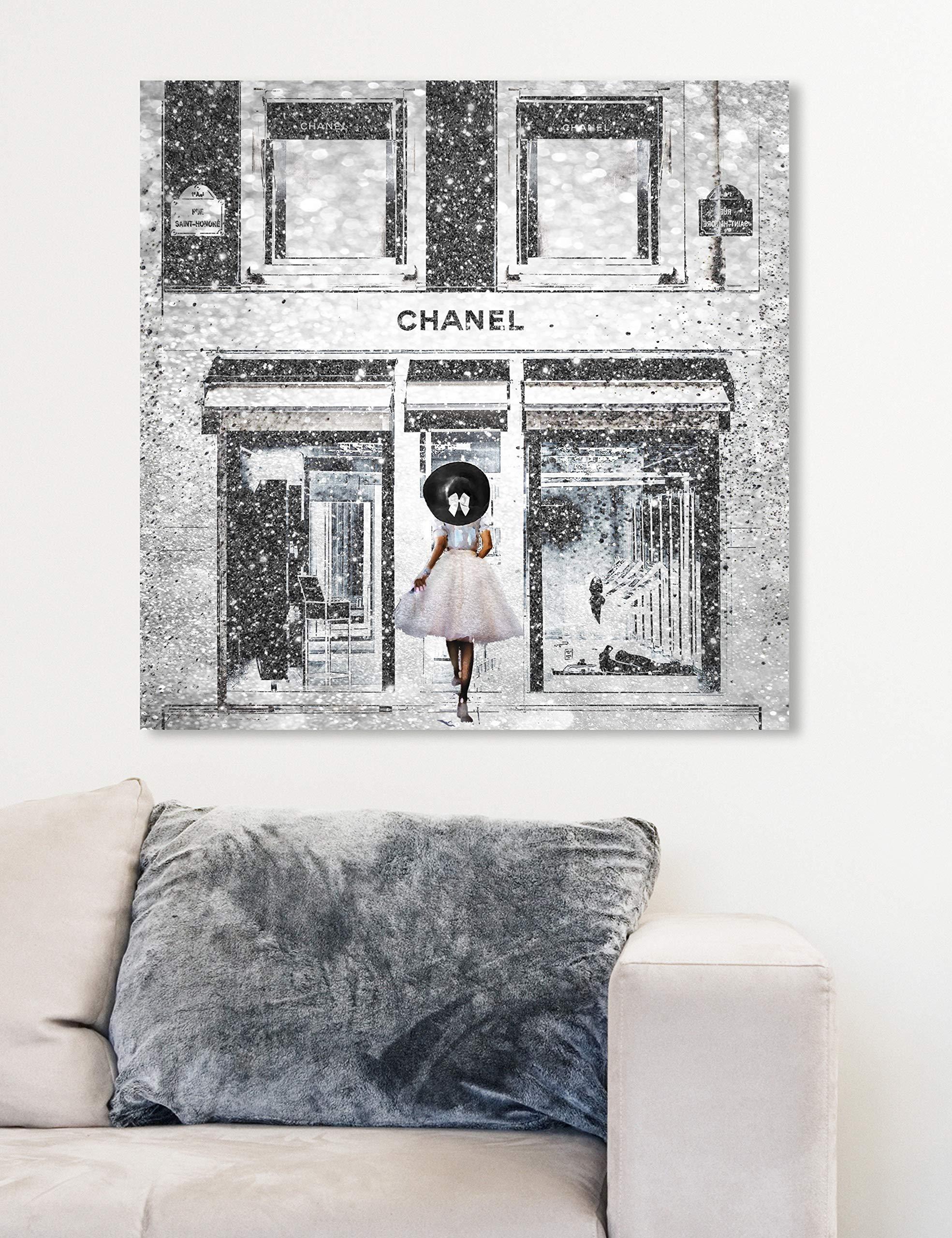 The Oliver Gal Artist Co. Fashion and Glam Wall Art Canvas Prints 'Queen of the Store Caramel'