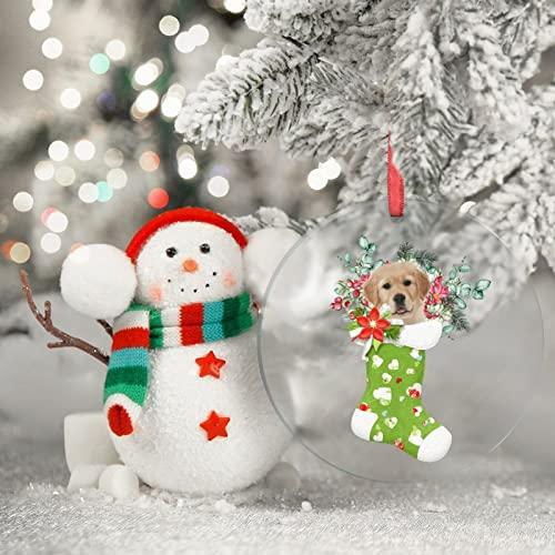 JOYYUEJIIN Merry Christmas Corgi Christmas Ornaments Animal Christmas Stocking Flower Christmas Decorations for Tree Merry Christmas Personalized Christmas Ornaments 2022 Hanging Ornaments New Year Gifts