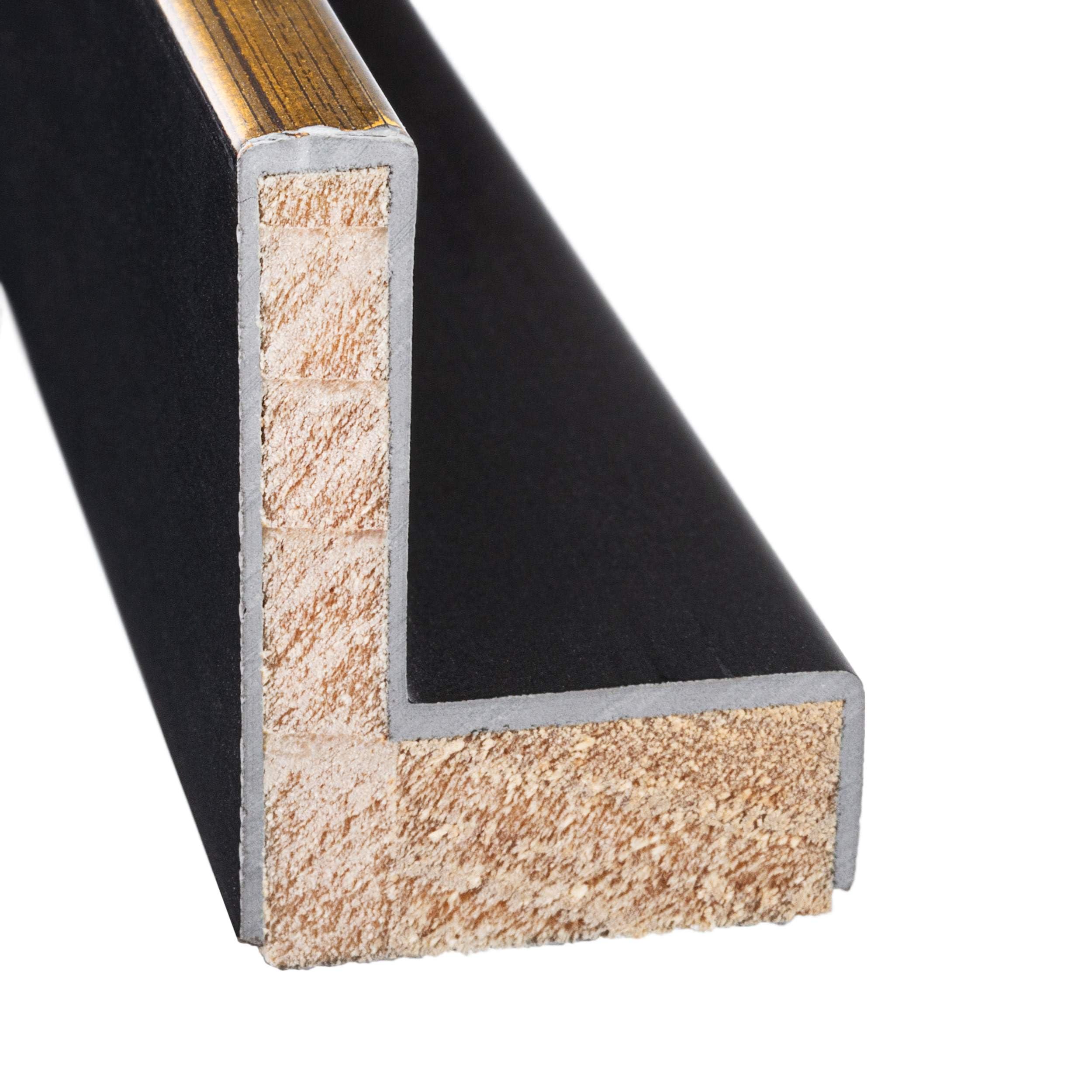 CustomPictureFrames.com CustomPictureFrames.com 19x18 Canvas Frame Gold Solid Wood Floater Frame Width 1 Inches | Interior Frame Depth 1 Inches | Oro Contemporary Canvas Frame Complete with Canvas Clips & Hanging Hardware