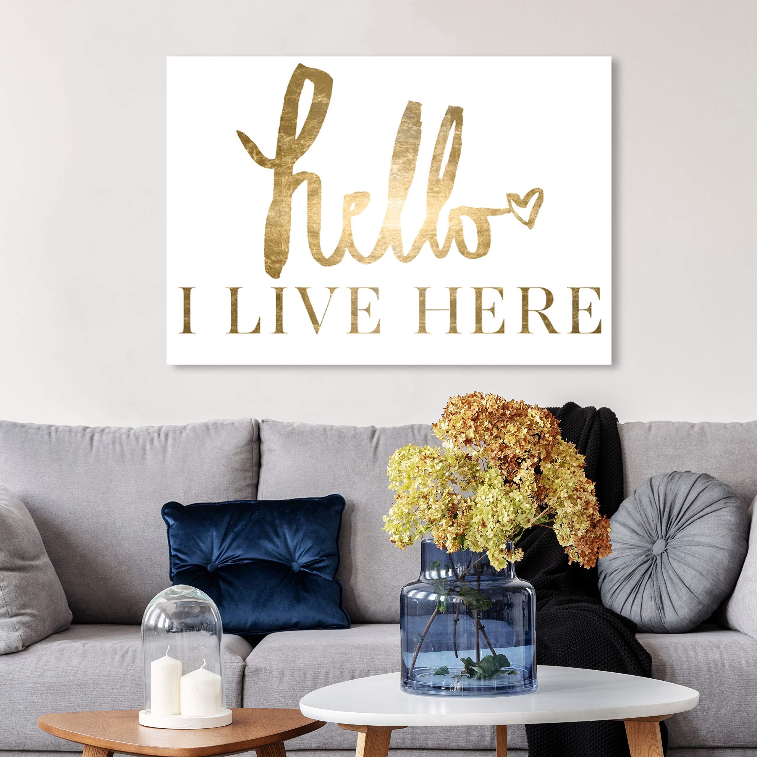 The Oliver Gal Artist Co. The Oliver Gal Artist Co. Typography Wall Art Canvas Prints \'Carrie B.\'s Quote Foil\' Home Dcor, 36\" x 24\", Gold, White