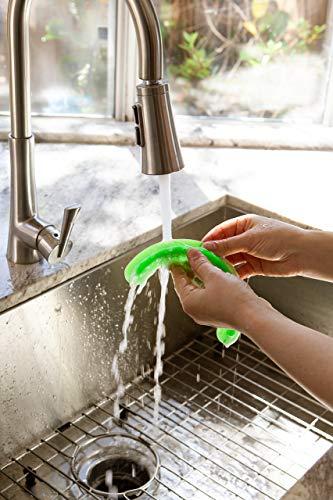 Food Cubby Food Cubby Plate Divider 2 PACK Green - Food Separator - Food Safe Silicone