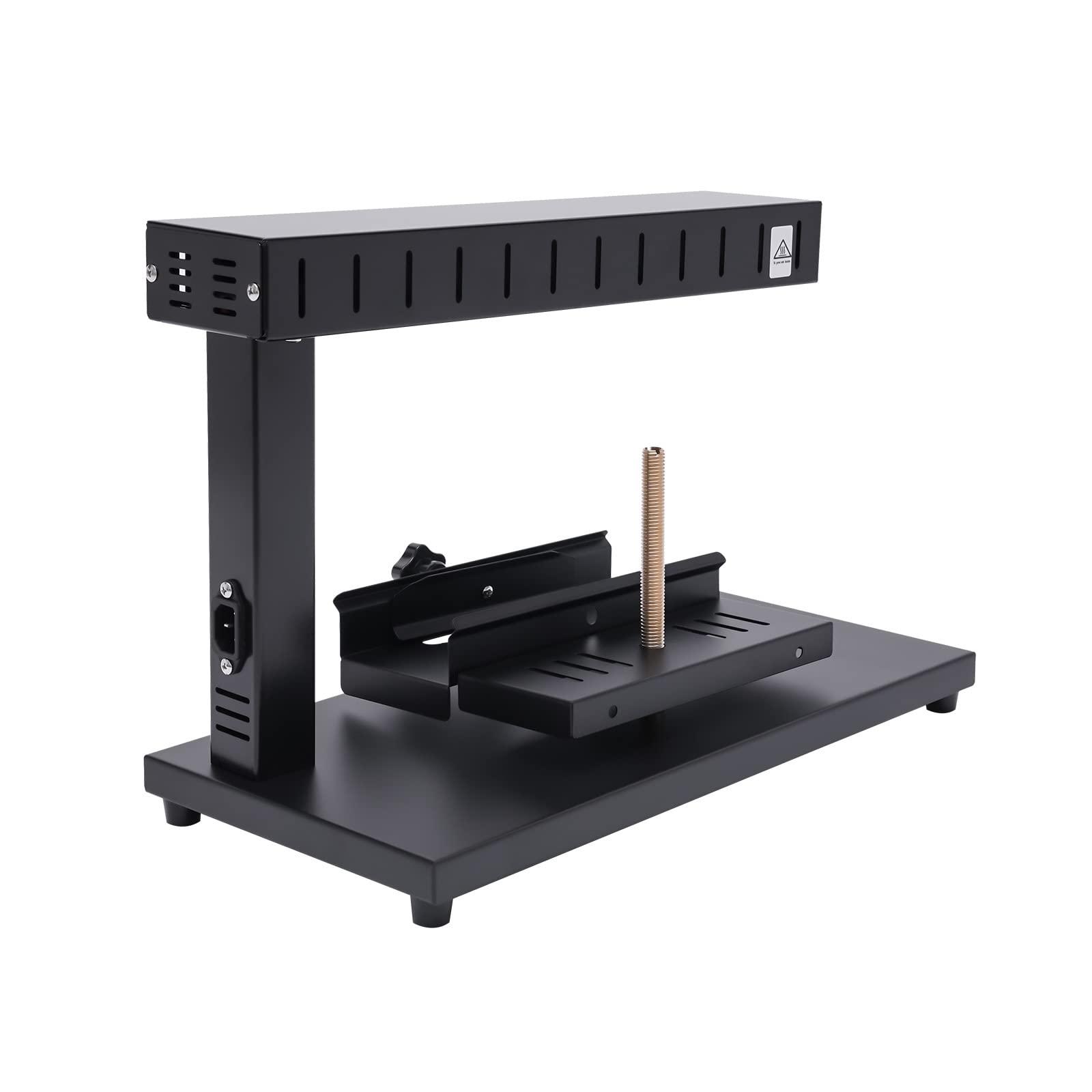 HinLIaDa Electric Raclette Cheese Melter Machine, 750W Commercial Cheese Grill Melting Warmer For Half Nacho Cheese Wheel, Adjustable Angle and Height, Stainless Steel Cheese Heater Machine (Single Holder)