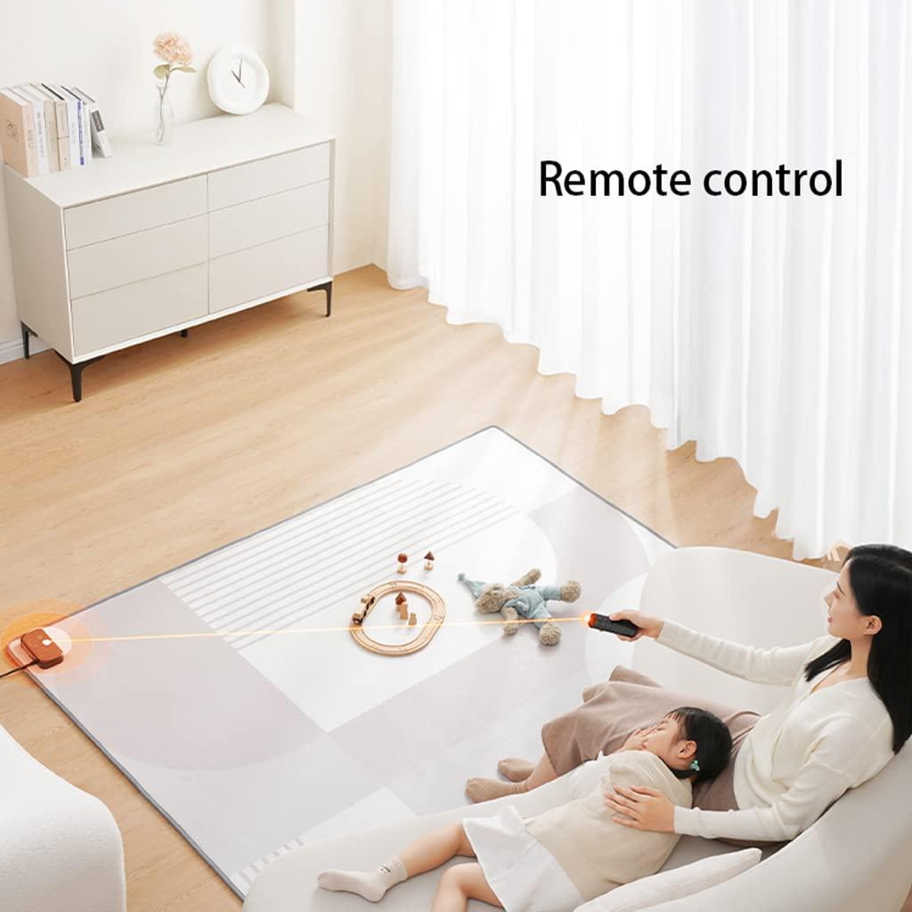 OLOTU OLOTU Under Rug Heating Mat Remote Control Heated Floor Mat Carbon Crystal Floor Heating Mat with Timer, 4 Levels Electric Floor Rug for Home