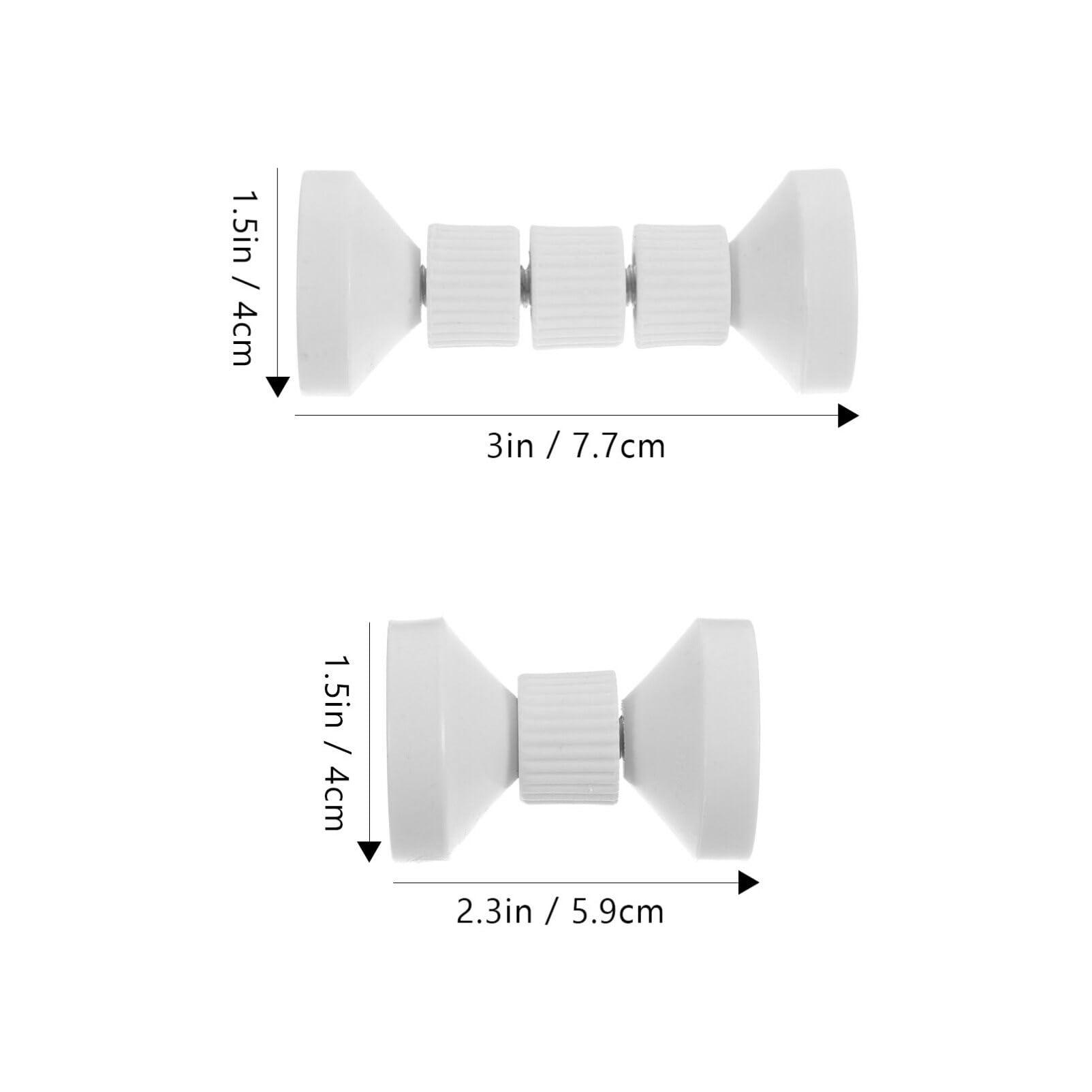 Homoyoyo Homoyoyo 2pcs Bed Frame Headboard Stoppers for Wall Headboard Stoppers for Bed Headboard Fixers Bed Anti Shake Tool Bed Stabilizer Bed Stoppers Bed Holder Cabinet Power Supply Abs White